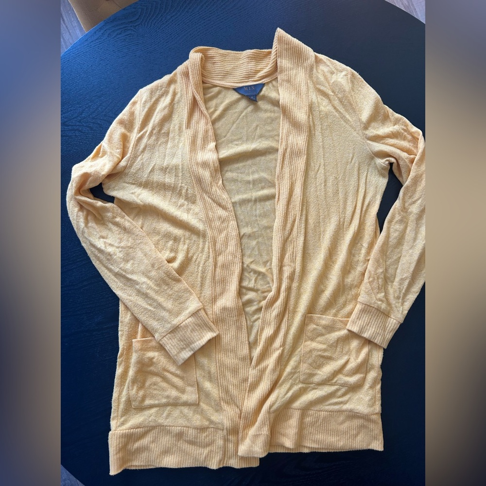 Mi Women's Open Front Cardigan Sweater - Tan